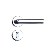 Fechadura Externa Roseta E Maçaneta Inox Escovado Linha 1400 Capri 1401/22ri 90175 Silvana