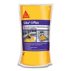 Acelerador de Pega Sika-3 Plus 1l Para Concreto E Argamassas