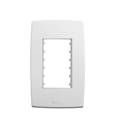 Placa 4x2 Com Suporte 3 Módulos Branca 82103 Mec-Plus Mec-Tronic