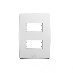 Placa 4x2 Com Suporte 2 Módulos Separados Branca 82104 Mec-Plus Mec-Tronic