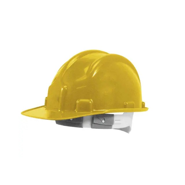 Capacete Plástico Construção Com Carneira Classe B Amarelo Plastcor