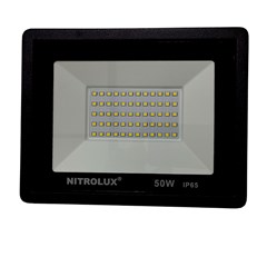 Refletor Led Slim 50w 100 A 240v 4000lm 6500k Br 6634 Preto Nitrolux