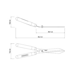 Tesoura Para Cerca Viva/Grama Lâmina Aço 21cm Cabo Madeira 78330/125 Tramontina