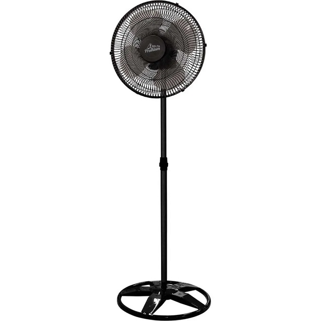 Ventilador Oscilante de Coluna Ventura 50cm Grade de Plástico Preto Bivolt 150w Venti-Delta