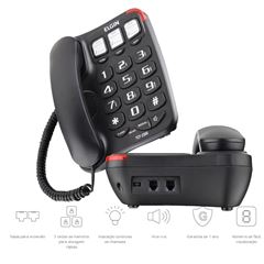 TELEFONE COM CHAVE TCF-2300 PT ELGIN