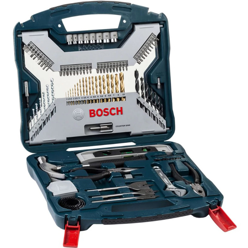 Conjunto Acessórios Para Furadeiras E Parafusadeiras X103tin  Brocas/Bits/Sup.Univ./Soquetes/Escareador/ Adaptador/Alicate E Estojo 2607017395 Bosch