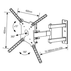 Suporte Para Tv de Parede Articulado de 10