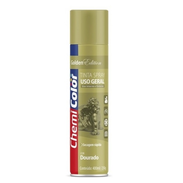 Tinta Spray Chemicolor Uso Geral Dourado 400ml Baston