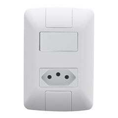 Interruptor 1 Seção Com Tomada 2p+T 10a Branco Aria 57241/064 Tramontina