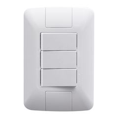 Interruptor 3 Seções Simples Branco Aria 57241/070 Tramontina
