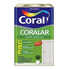 Tinta Acrílica Fosca Pérola 18,0l Coralar Econômica