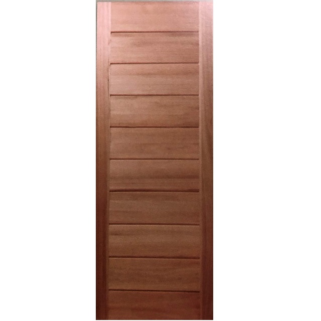 Porta de Madeira 60x210x3cm Pinus de Reflorestamento Tingida Cedro Bbb Com Frezado Lateral P23 15921 Arliz