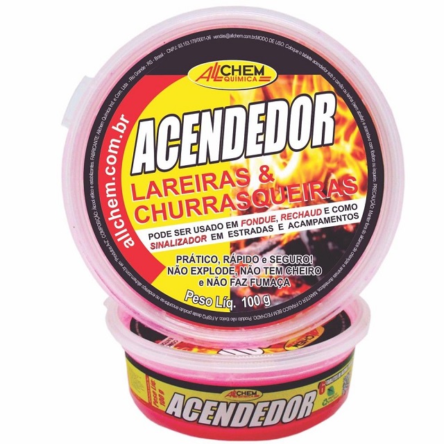 Acendedor de Churrasqueiras E Lareiras Em Tabletes 100gr(8778) Allchem