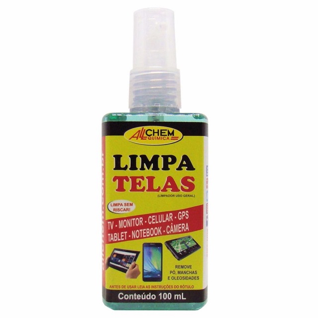 Limpa Telas Tv Monitor Celular 100ml(8261) Allchem