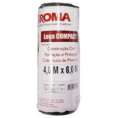 LONA PLÁSTICA COMPACT PRETA ROLO LARG.4 X COMP.6 METROS EXPESSURA ±100 MICRAS 15527 ROMA