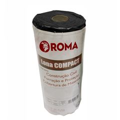 LONA PLÁSTICA COMPACT PRETA ROLO LARG.4 X COMP.8 METROS EXPESSURA ±100 MICRAS 15528 ROMA