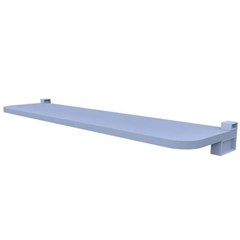 Prateleira Mdp Pintado Kids 25x80cm Azul Serenity Espessura 15mm Cantos Arredondados Com Suporte Em Abs 8008.045 Prat-K