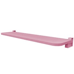 Prateleira Mdp Pintado Kids 25x60cm Rosa Quartz Espessura 15mm Cantos Arredondados Com Suporte Em Abs 8007.035 Prat-K