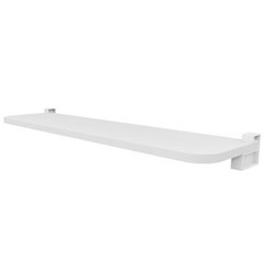 Prateleira Mdp Pintado Kids 25x80cm Branca Espessura 15mm Cantos Arredondados Com Suporte Em Abs 8009.045 Prat-K