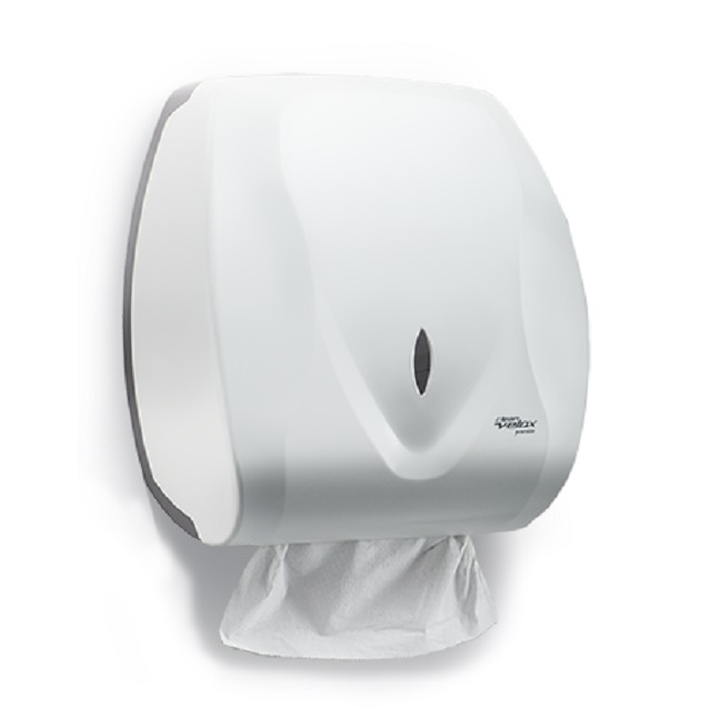 Dispenser Para Papel Toalha Interfolhado Com 2 Ou 3 Dobras E Dimensões 22x21 Cm Velox Branco 340209-1 Premisse