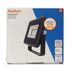 Refletor Led Floodlight Preto 10w 120 A 240v 800lm 6500k Br Radium Ledvance