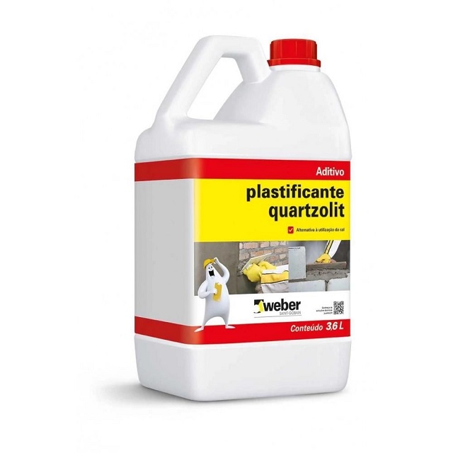 Aditivo Plastificante Para Argamassa E Reboco 3,6l Quartzolit