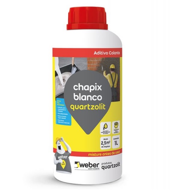 Chapix Blanco Adesivo Para Chapiscos E Argamassas 1,0l Quartzolit