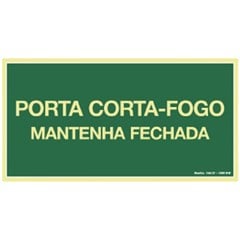 Placa Sinalizadora Fotoluminescente Em Pvc 15x30cm 