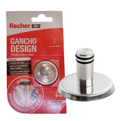 Gancho Design Inox Adesivo Máximo 3kg 547665 Fischer