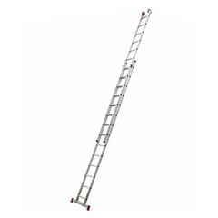 Escada Extensível E Tesoura Em Alumínio 2x14 Degraus 3,78m A 7,24m 150kg Esc0623 Botafogo