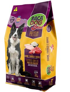 Ração Para Cães Raça Dog Adulto Premium Select Sabor Carne Frango E Arroz 25kg Nutrivale