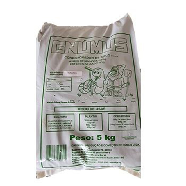 Húmus de Minhoca (Adubo Orgânico) 5kg Gnúmus