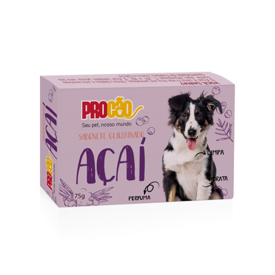 Sabonete Para Pets Adultos Glicerinado Açaí 75g Procão