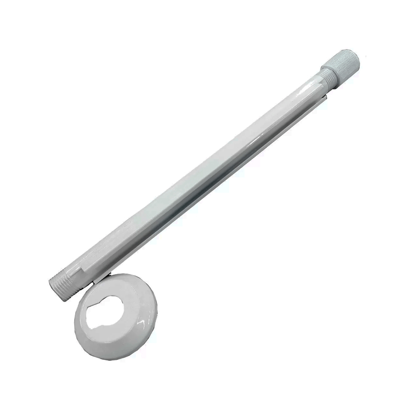 Braço Para Chuveiro Em Alumínio Branco 40cm 1531021 Clarainox