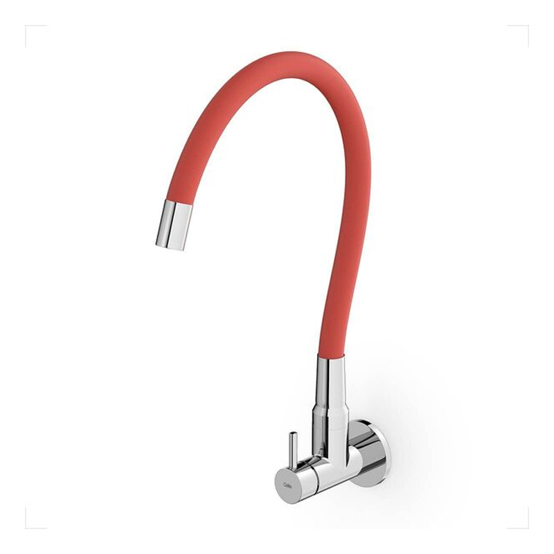 Torneira Cozinha Gourmet Flexível Parede 1/4 de Volta Vermelha B5005cecro Colors Celite