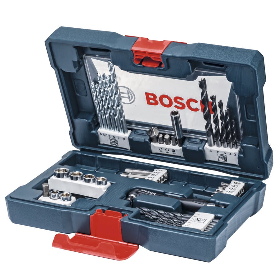 Conjunto Acessórios Para Furadeiras E Parafusadeiras X41 Brocas/Bits/Sup.Univ./Soquetes/Escareador/ Adaptador) E Estojo 2607017396 Bosch