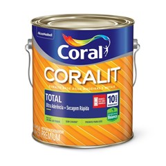 Tinta Esmalte Sintético Platina 3,6l Brilhante Coralit Total Base Água 5202893