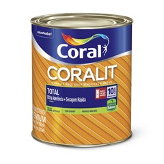 Tinta Esmalte Sintético Vermelho 900ml Brilhante Coralit Total Base Água 5202898