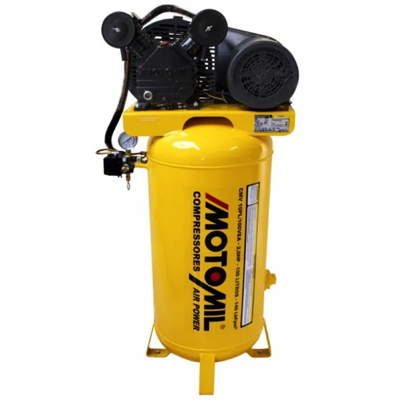 Compressor 2hp 220v 255 Litros/Minuto 400 Litros 140 Lbf/Pol² Cmv-10pl/100ve 39451.3 Motomil