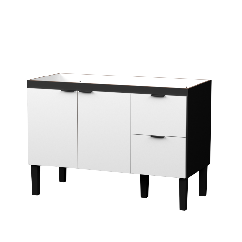 Gabinete Para Cozinha Em Madeira Colibri Para Balcão de 1,20m Preto/Branco 101145 Cozimax