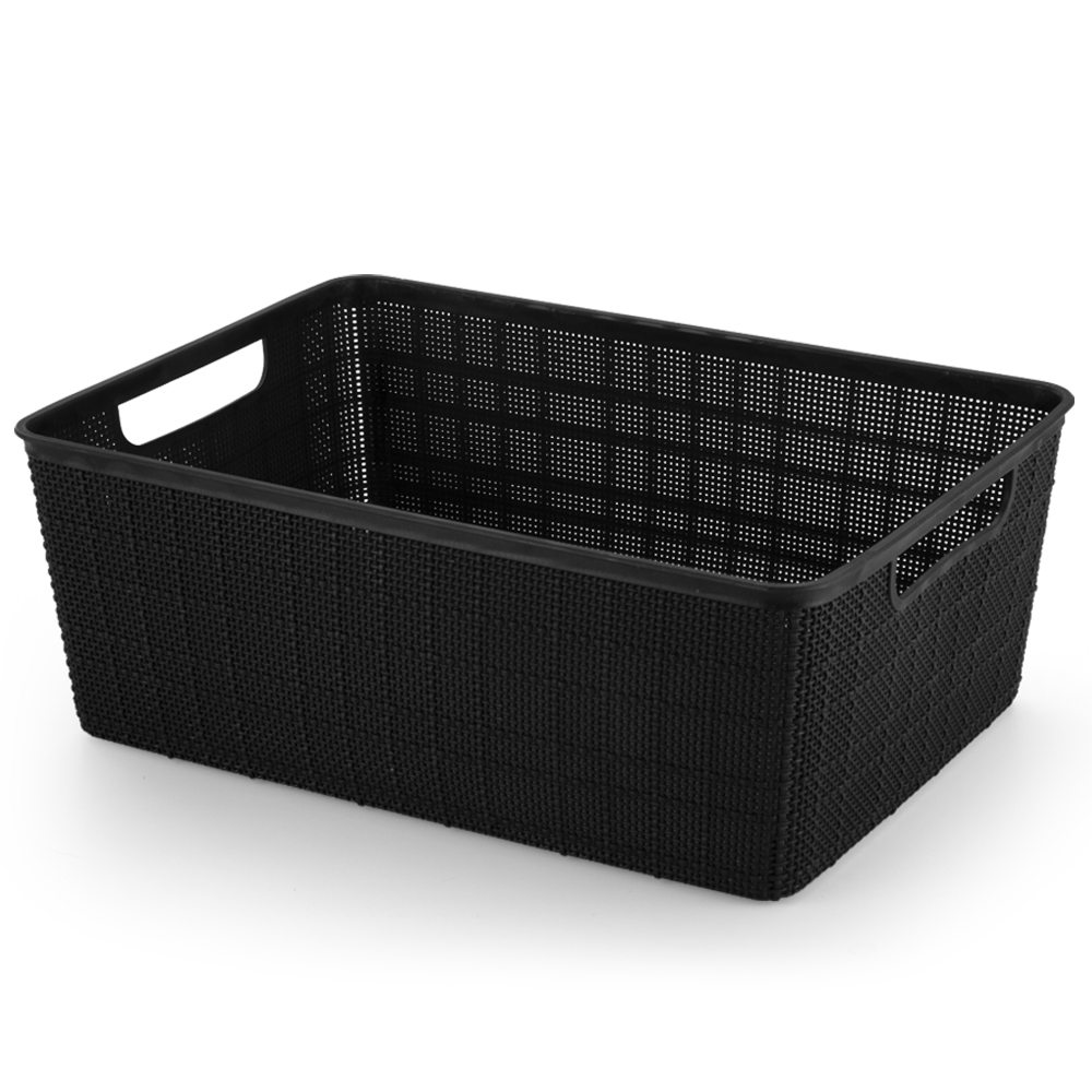 Cesto Home Organizer (36x26x13,5cm) 10,5l Preto 1720pr Plasnorthon