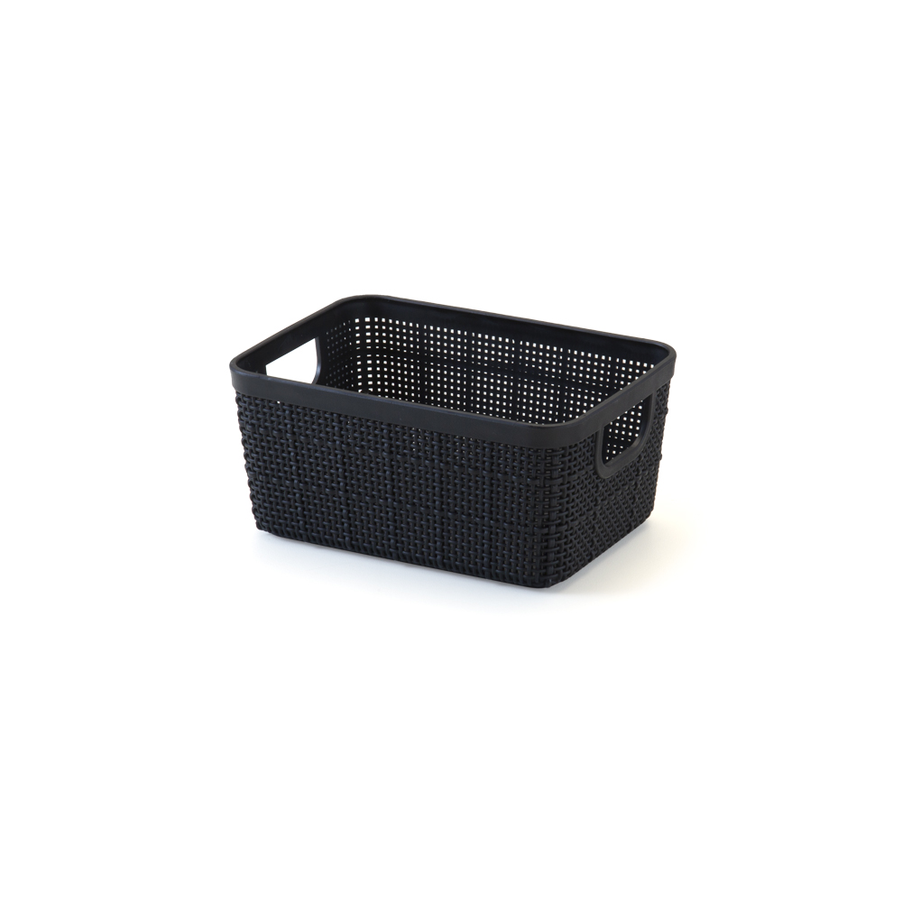 Cesto Home Organizer (15x11x7cm) 900ml Preto 1730pr Plasnorthon