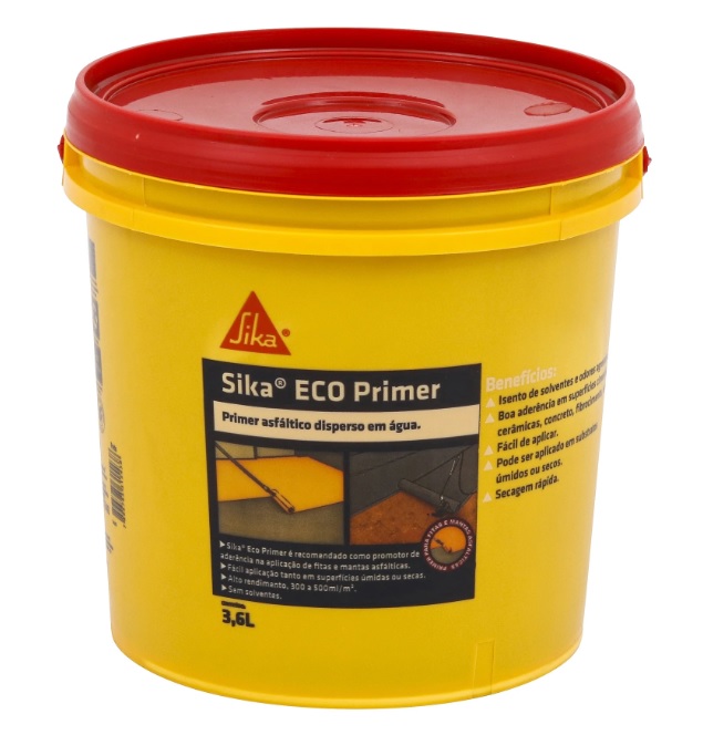 Primer Para Manta Asfáltica Ecoprimer À Base de Água 3,6l Sika