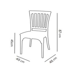 Cadeira Em Polipropileno Robust Seven Nude Forte Plástico