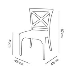 Cadeira Em Polipropileno Robust Cross Golden Forte Plástico