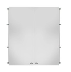 Armário Para Banheiro Sobrepor Cris-Slip Ii Com Espelho 62x64cm Em Alumínio E Vidro 1306 Crismetal