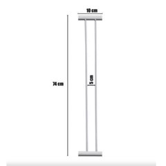 Extensor Para Grade de Segurança Em Aço Pintura Epóxi 10cm Basicão