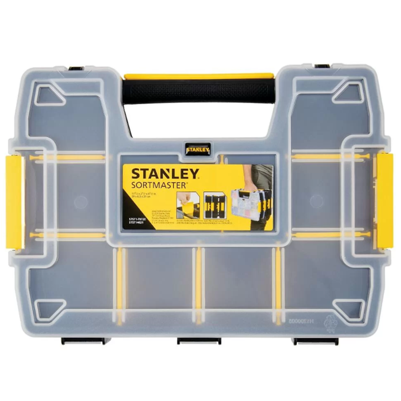 Organizador Polipropileno Portátil Sortmaster Light Com 10 Compartimentos Moduláveis 290x210x63mm Stst14021 Stanley