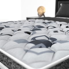 Colchão Casal Advanced Tech1000 Plus D28 C/Pillow Euro 158x198x24cm Preto Prodormir Pa62205 Probel