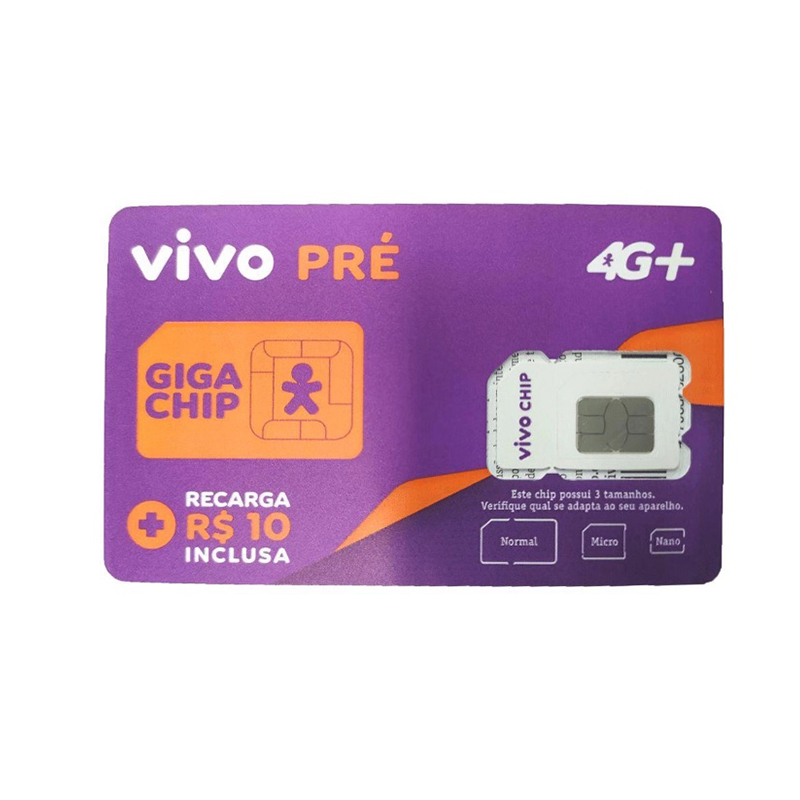Chip Vivo Turbo Pré-Pago 4.5g Com Recarga Inclusa R$ 10 | Armazém Coral
